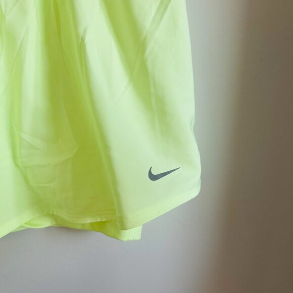 $52 NIKE One Dri-FIT High Rise 2-in-1 Shorts Barely VoLT/Reflective Lime Green - Picture 8 of 11